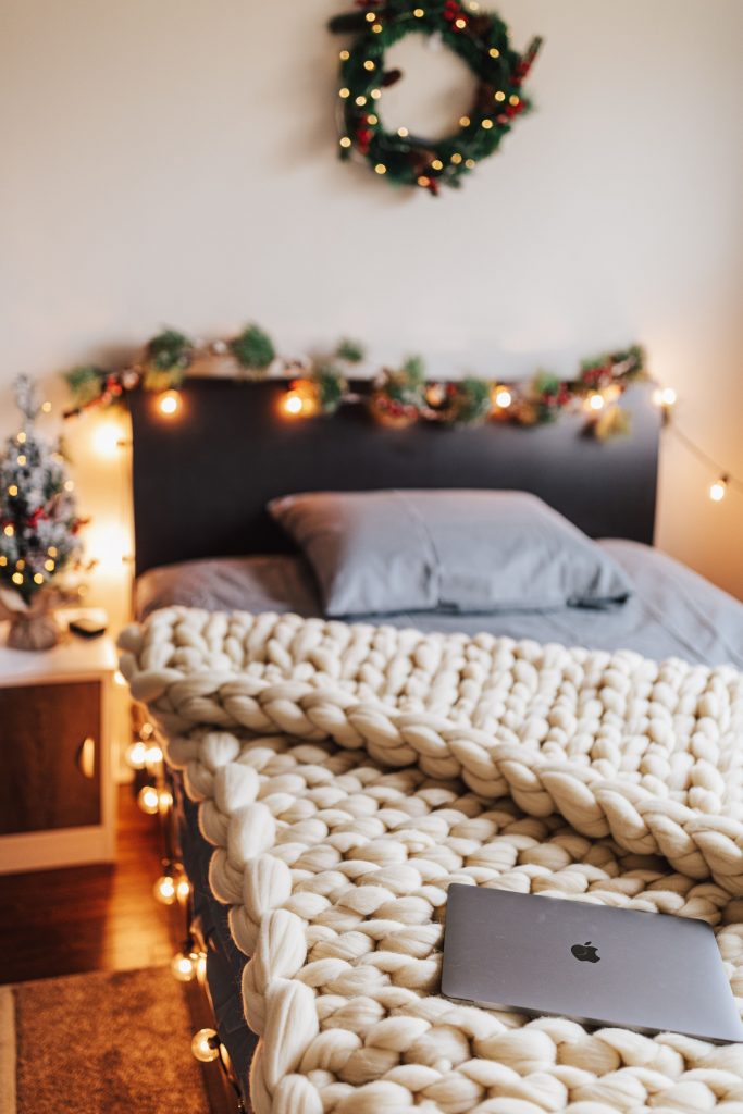 Hang some sparkly fairy lights in your headboard as you spice up your bedroom for the holidays - Camella Manors - Condo in Palawan